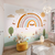 Papel de parede Infantil Jardim Arco-íris Borboletas Boho Quarto de Bebê e Criança