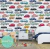 Papel de Parede Infantil Tema Carrinhos Coloridos Para Decorar Quarto de Meninos
