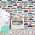 Papel de Parede Infantil Tema Carrinhos Coloridos Para Decorar Quarto de Meninos
