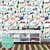 Papel de Parede Infantil Tema Cidade Carrinhos Floresta Para Decorar Quarto de Meninos
