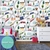 Papel de Parede Infantil Tema Cidade Carrinhos Floresta Para Decorar Quarto de Meninos