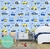 Papel de Parede Infantil Tema Carrinhos Azul Para Decorar Quarto de Meninos