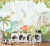 Papel de Parede Infantil Tema Dinossauro Baby Aquarela Para Decorar Quarto de Bebê e Criança