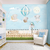 Papel de Parede Infantil Safari Elefante Baby Cute Azul Para Quarto de Bebê e Criança