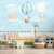 Papel de Parede Infantil Safari Elefante Baby Cute Azul Para Quarto de Bebê e Criança