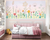Papel de parede jardim rosa para menina