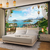 Papel de Parede Adesivo Paisagem Cortina Arandelas Para Decorar Quarto Sala e Ambientes
