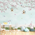 Papel de Parede Infantil Jardim Encantado Verde Flores e Borboletas