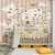 Papel de Parede Infantil Tema Mapa Mundi Bege