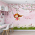 Papel de Parede Infantil Menina Jardim Balanço Lançamento Quarto de Criança Rosa