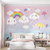 Papel de Parede Infantil Chuva de Amor Rosa Para Quarto de Bebê e Menina