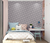 Papel de Parede Infantil Tema Corações Fundo Cinza Para Quarto de Meninas