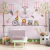 Papel de Parede Safari Rosa Infantil de Bebê e Criança