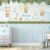Papel de Parede Infantil Safari Aquarela Azul Personalizado Para Decorar Quarto de Bebê