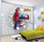 Papel de Parede Infantil Super Herói Homem Aranha 3D Tijolinho Para Quarto