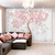 Papel de Parede Adesivo Design Árvore de Flores Rosa Para Decorar Quarto Sala e Ambientes