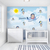 Papel de Parede Urso Aviador Azul