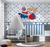 Papel de Parede Infantil Tema Urso Marinheiro Azul Para Decorar Quarto de Bebê Personalizado - comprar online