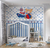 Papel de Parede Infantil Tema Urso Marinheiro Azul Para Decorar Quarto de Bebê Personalizado na internet