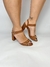 Jessica - Sandália Salto Caramelo com detalhe em Bridão Ourolight - loja online