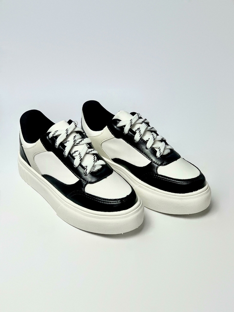 Leticia - Tênis Feminino Branco Off White e Preto