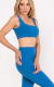 Top Fitness Decote Quadrado Azul Royal