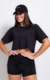 T-shirt Cropped Mari Preta