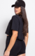 T-shirt Cropped Mari Preta - comprar online