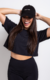 T-shirt Cropped Mari Preta - loja online