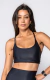 Top Fitness Júlia Microcanelado Preto