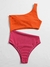 Maiô laranja e pink Shein