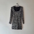 Vestido IL Shin dourado preto tricot e lurex - comprar online