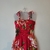 Vestido longo floral cereja lastex busto NOVO - comprar online
