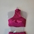 Conjunto fúcsia top gola alta + saia midi NOVO - Holly Brechó e Outlet