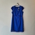 Vestido Orbis royal quadradinhos vasados cintura manga barra - comprar online