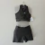 Conjunto Moda Fitness preto top nadador costura + short - loja online