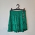 Saia Hit verde bandeira 5 botões laterais crepe babado - comprar online