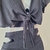 Conjunto U$ Moda Gringa cropped c/ amarração + saia decotada - Holly Brechó e Outlet