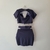 Imagem do Conjunto U$ Moda Gringa cropped c/ amarração + saia decotada