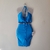 Conjunto Santini turquesa acetinado cropped + saia midi NOVO - comprar online