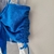 Cropped Sisa Confecções azul alça manga princesa drapeado lateral - Holly Brechó e Outlet
