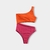 Maiô laranja e pink Shein