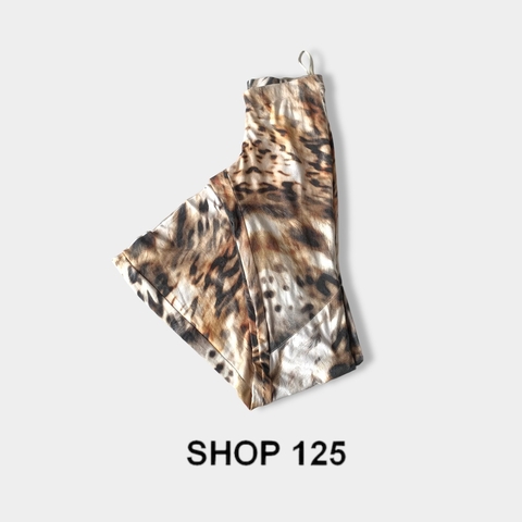 Calça oncinha flare Shop 125 NOVA