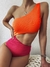 Maiô laranja e pink Shein - Holly Brechó e Outlet