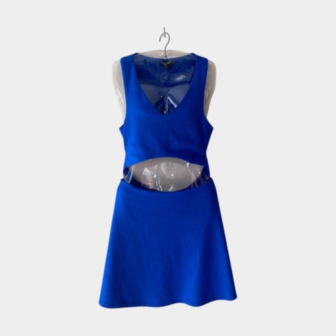 Vestido Forever 21 royal vazado cintura