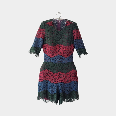 Macaquinho Miss Dorothy marsala verde militar azul guipir