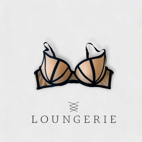 Sutiá NOVO nude e preto Lougerie