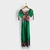 Vestido floral verde bandeira