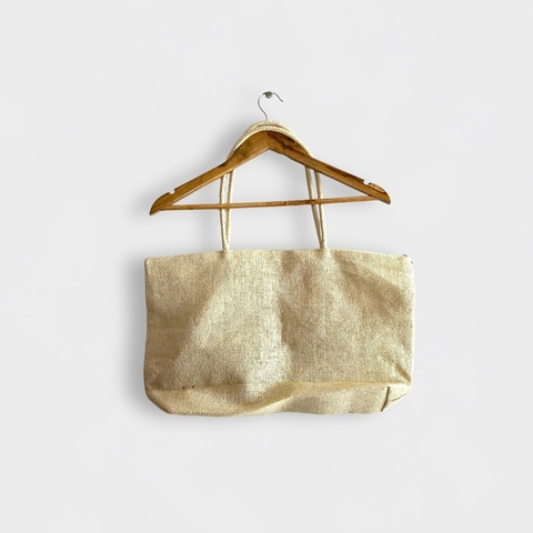 Bolsa palha clara NOVA