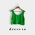 Cropped verde listra lateral Dress To